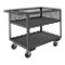 Stock Cart With High Lip, 2 Shelf, Size 24-3/8 x 36-1/4 x 35-1/8 Inch