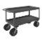 Stock Cart With High Lip, 2 Shelf, Size 24-1/4 x 54-1/4 x 36 Inch, Gray