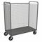 Single-Side-Access Wire Stock Cart With Solid Shelves, 600 Lb Load Capacity, Rubber