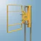 Safety Gate, 28-30.5 Inch Fit Clear Opening, A36 Carbon Steel, Safety Yellow Enamel