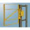 Safety Gate, 34-36.5 Inch Fit Clear Opening, A36 Carbon Steel, Safety Yellow Enamel