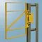 Safety Gate, 31-33.5 Inch Fit Clear Opening, A36 Carbon Steel, Galvanized