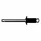 Blind Rivet, 3/16 In Rivet Dia., SS, 1/2 In Rivet Lg., 0.06 In Head Ht., Dome, 2750 Pk