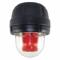 Warning Light, Red, Strobe Tube, 120VAC, 850 Candela, 10000 hr Lamp Life, Fresnel