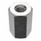 Coupling Nut, 1/2 Inch Length, #8-32 Thread Size, 18-8 Grade