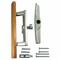 Patio Door Handle Set Latch, 9 Inch Length, 4 1/2 Inch Height, Wood/Zinc, 2 Inch Wd
