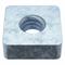 Square Nut, #8-32 Thread Size, Steel, Zinc Plated, 1/8 Inch Height, 11/32 Inch Width
