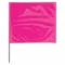 Marking Flag, 2 1/2 Inch x 3 1/2 Inch Flag Size, 18 Inch Staff Ht, Fluorescent Pink