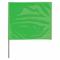 Markeringsflagga, 2 1/2 tum x 3 1/2 tums flaggstorlek, 18 tum Staff Ht, Fluorescerande Grön