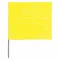 Marking Flag, 4 Inch x 5 Inch Flag Size, 21 Inch Staff Ht, Fluorescent Yellow, Blank