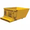 Self-Dumping Hopper, 6.8 Cu ft Cubic Foot Capacity, 43 Inch Length, Yellow