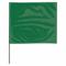 Steagul de marcare, dimensiunea steag 4 inch x 5 inch, 15 inch Ht baston, verde, gol, fără imagine