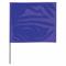 Markeringsflagg, 4 tommer x 5 tommer flaggstørrelse, 15 tommers stav Ht, blå, blank, uten bilde