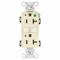 Receptacle, Duplex, 5-20R, 20 A, 125V AC, Ivory, 2 Poles, Screw Terminals