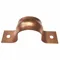 Pipe Strap, Copper-Plated Steel, 1 Inch Size Pipe, 1 1/8 Inch Size Copper Tube