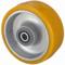 Polyurethane Tread On Aluminum Core Wheel, 5 Inch Wheel Dia, 2 Inch Wheel Width, Yellow