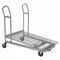 Platform Shopping Cart, Nestable Platform without Basket Shopping Cart, Steel