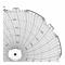 Circular Paper Chart, 10.3 Inch Chart Dia, 50 to 650, 100 Pack