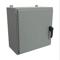 Enclosure, 24 x 24 x 12 Inch Size, Wall Mount, Carbon Steel, Ansi 61 Gray