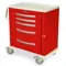 Lightweight Crash Cart, Breakaway Lock, 37.25 x 36.75 x 22 Inch Size, Aluminum