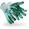 Coated Glove, S, Nitrile, Green/White, 1 Pair