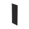 Szerverszekrény ajtó, 2000 x 700 mm méretű, fekete, acél, tömör