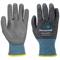 Cut-Resistant Gloves, S, Ansi Cut Level A5, 3/4, Dipped, Pu, Rough, Blue/Black, 1 Pr