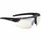 Safety Glasses, Wraparound Frame, Half-Frame, Reflect 50, Black, Black, Unisex