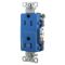 Straight Receptacle, 15A 125V, 2P - 3W Grounding, 5-15R, Blue