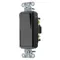 Decorator Switch, Double Pole, 20A, 120/277VAC, Back And Side Wired, Black