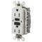 Gfci Receptacle, 15A 125V Ground Fault Receptacle, White