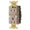 Gfci Receptacle, 15A 125V, 2-P 3-W Grounding, 5-15R, Almond, Night Light