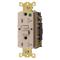 Gfci Receptacle, 20A 125V, 2-P 3-W Grounding, 5-20R, Almond