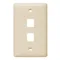 Wall Plate, Without Label, 1-Gang, 2-Port, Light Almond