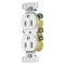 Receptacle, Standard Duplex, Flush Mount, 15A, 125V AC, White