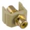 Av-kontakt, Rca Gold Pass-Thru, F/F-kobling, gul/elektrisk elfenben