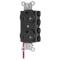 Straight Receptacle, Split Circuit, 20A 125V, 5-20R, Nylon, Black