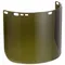 Face shield Visor, Green, Uncoated, Polycarbonate, 8 Inch Visor Ht, 15 1/2 Inch Visor Wd