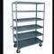 Utility Cart With Lipped Metal Shelves, 3000 lb Load Capacity, 60 Inch x 24 Inch
