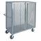 Single Latch Welded Mesh Security Cart With Fixed Shelves, 2000 Lb Load Capacity