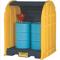 Drum Shed With Rolltop Doors, Black/yellow