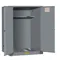 Vertical Drum Cabinet, 1 Drum Vertical, 1 Shelf, 2 Doors, Manual Close, 55 Gallon, Gray