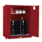 Vertical Drum Cabinet, 1 Drum Vertical, 1 Shelf, 2 Doors, Manual Close, 30 Gallon, Red