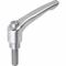 Adjustable Handle, Teardrop, Stainless Steel Handle, M6 Thread Size, 40 mm Stud Length