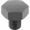 Threaded Positioning Feet, External Threads, Convex, Steel, M8 Thread Size, Black Oxide