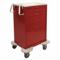 General Medical Supply Cart with Drawers, Steel, Swivel/ Swivel with Brake, Red, Red