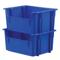 Stack and Nest Recycle Bin, Hopper, 12 gal. Volume, 20.2 Inch Length, Mobius Blue