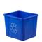 Coș de reciclare, 22.3 inch lungime, 17.3 inch lățime, 14 gal. Volum, Mobius Blue