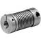 Clamp-On Bellows Shaft Coupling, Aluminium, 0.5910 Inch OD, 0.9060 Inch Length