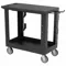 Tuffy Utility Cart, With Shelves, 600 lb Load Capacity, 32 Inch x 18 Inch, Black, 2 Shelves